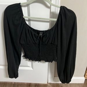 Long sleeve cropped shirt
